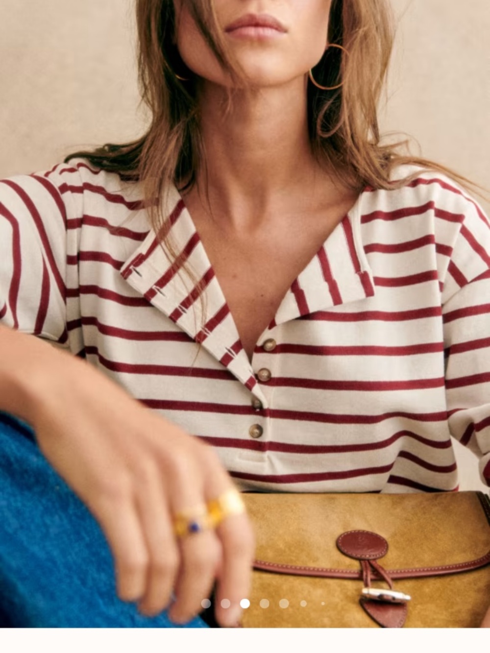 Sezane GATSBY MARINIÈRE top, M